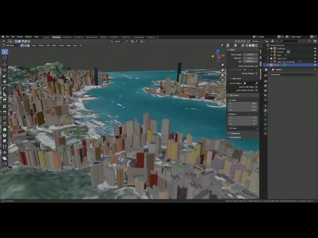 Hong Kong Full City Model - Blender OSM