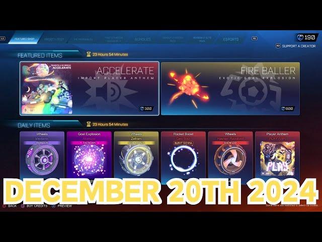 Rocket League ITEM SHOP Daily #80 (20th December 2024)