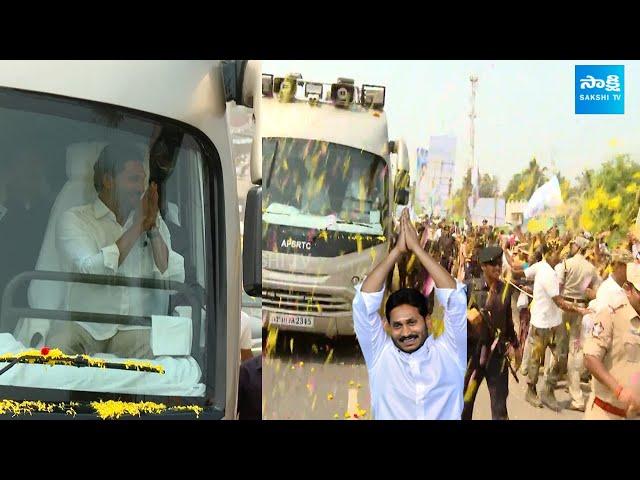 CM YS Jagan Convoy Visuals At Anakapalli | CM YS Jagan Public Meeting | @SakshiTVLIVE