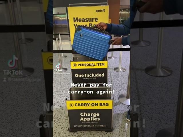 Never Pay For Carry On Again On Spirit Airlines