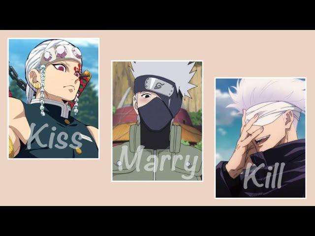 Anime Men Kiss Marry Kill