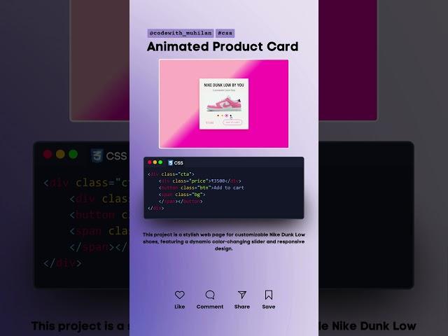 Animated Product Cards #css #coding #Cards #animated  #gsap  #frontenddeveloper #Website