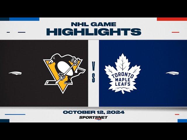 NHL Highlights | Penguins vs. Maple Leafs - October 12, 2024