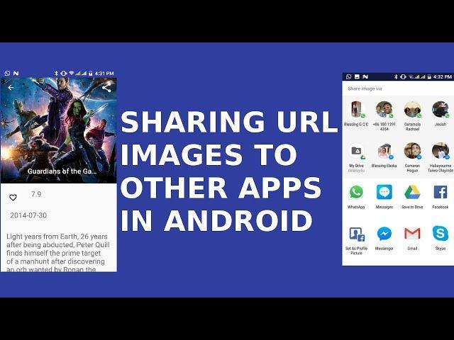 SHARING URL IMAGES TO OTHER APPS IN ANDROID (MOVIE APP)