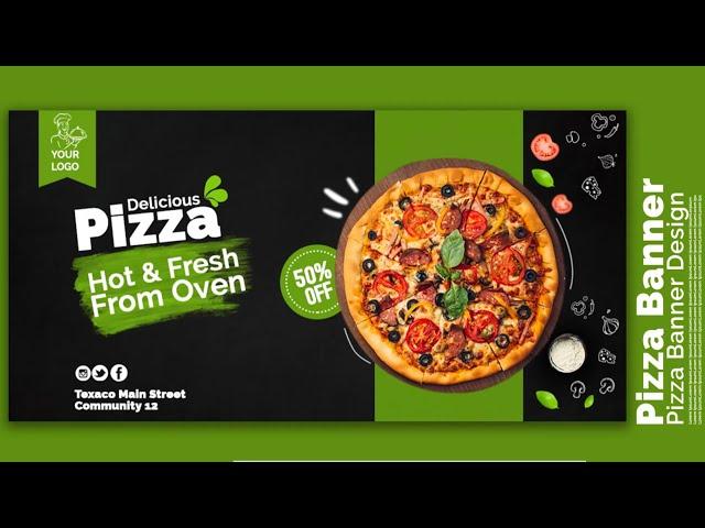 How to Create a Pizza Banner Design | Photoshop CC Tutorials