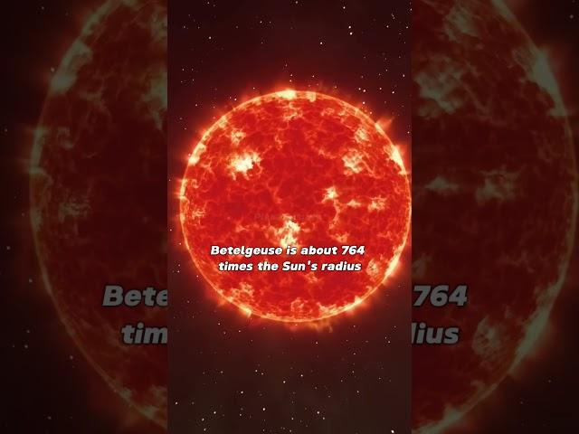 Betelgeuse’s Size: How big is Betelgeuse compared to the Sun? #space #planet #shorts