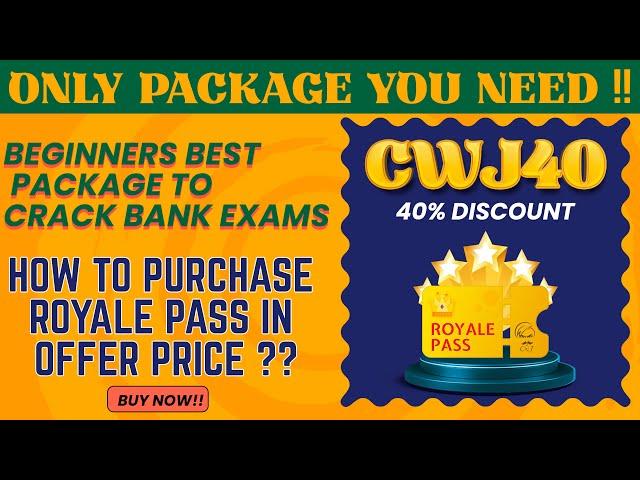 FINAL FEW DAYS OFFER !! | GET EXTRA 40% OFFER | USE CODE CWJ 40% | HOW TO PURCHASE ROYALE PASS ??