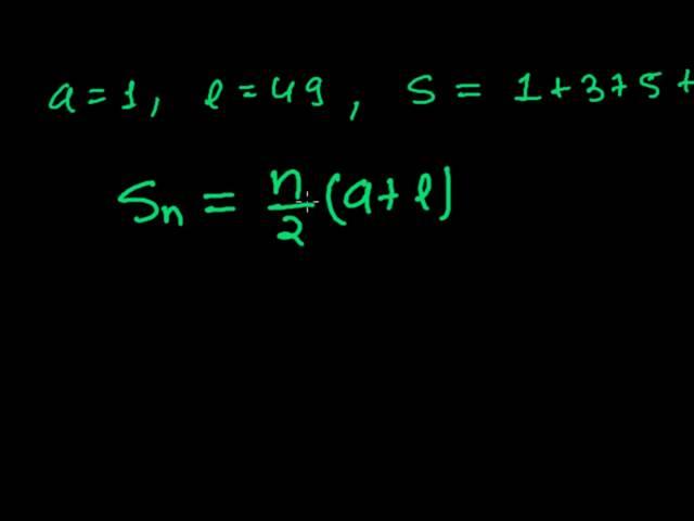 How to Find the Sum of odd Numbers - Using Sum of N terms Formula of Arithmetic Series