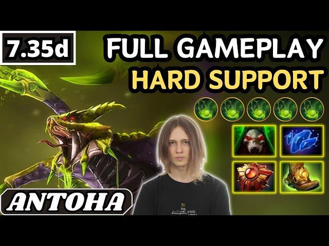 7.35d - Antoha VENOMANCER Hard Support Gameplay 21 ASSISTS - Dota 2 Full Match Gameplay