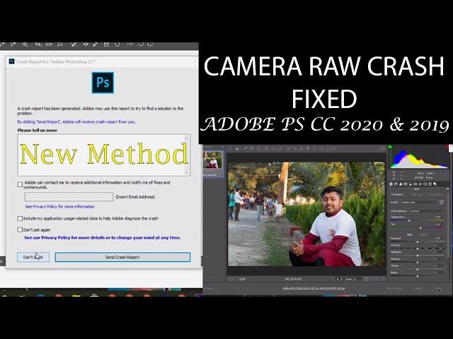 CAMERA RAW Crash FIX Adobe Photoshop CC 2020 & 2019 | [NEW Method] Photoshop CC Crashing Windows 10