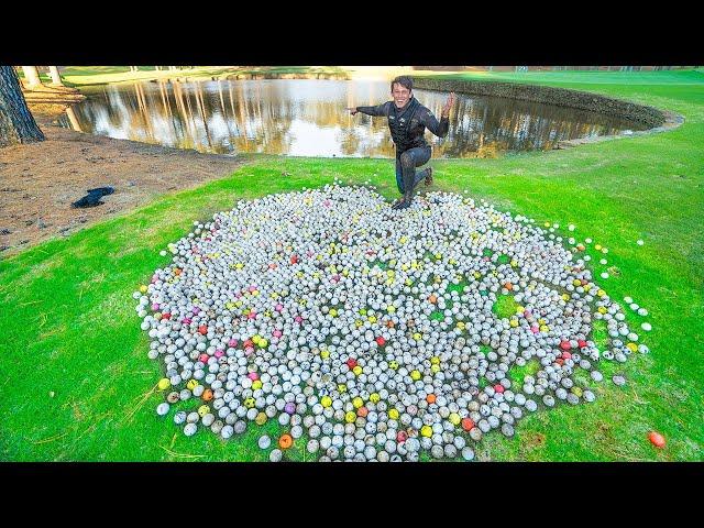 Diving Golf Course Pond FOUND 5,000+ LOST Golf Balls!! ($25,000)