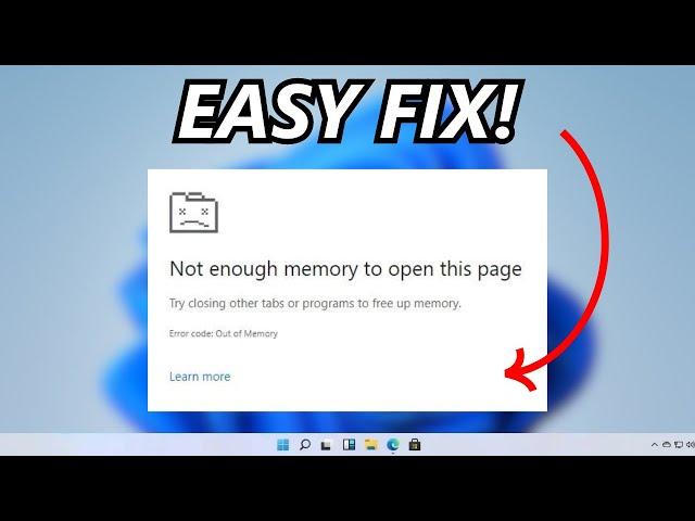 Fix Error code Out of Memory in Chrome, Edge, Brave | Not Enough Memory to Open this Page Chrome