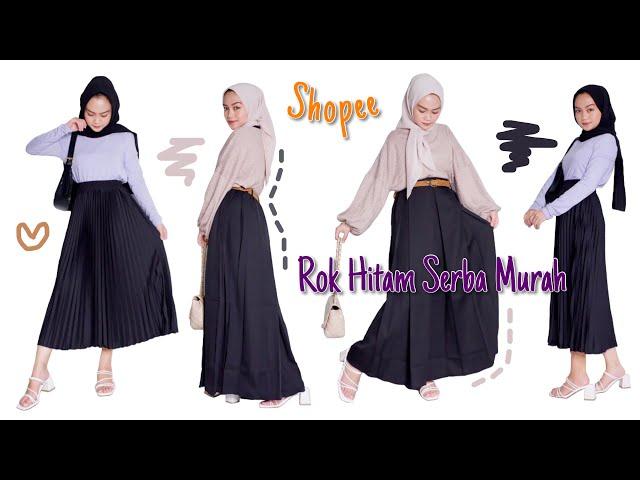 SHOPEE HAUL SKIRT / ROK PLISKET PREMIUM 7/8 DAN ROK PANJANG MURAH