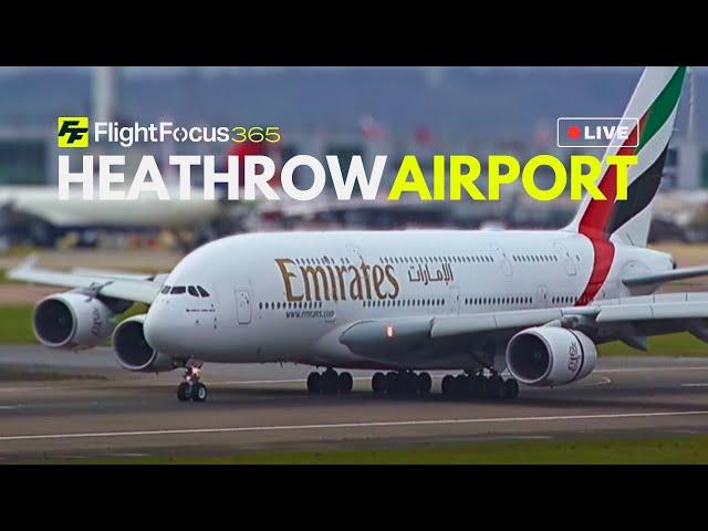 Heathrow Airport Live - Wednesday 18th December 2024 STRONG WINDS