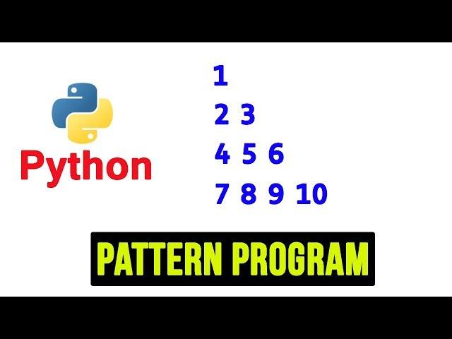 Python Pattern Programs - Floyd's Triangle | Printing Numbers in Right Triangle Shape