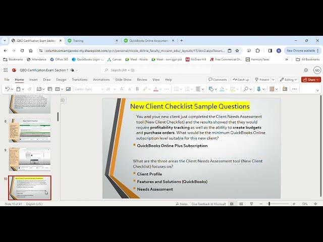 2024 QuickBooks Online ProAdvisor Certification Exam Section 1