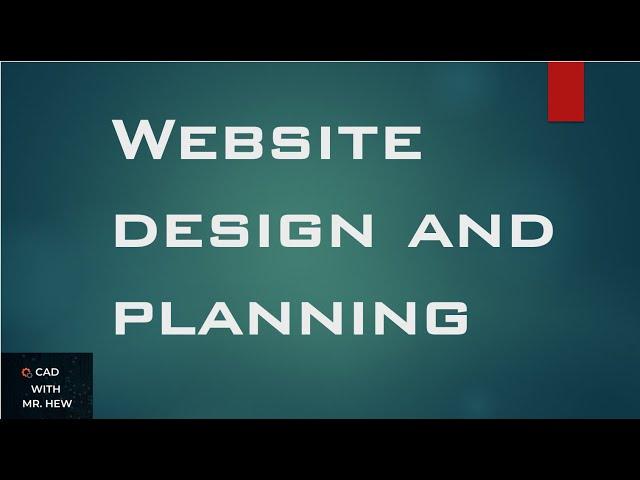 Website design and planning