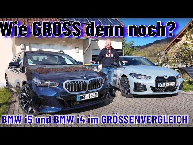 Wie GROSS denn noch? BMW i5 und BMW i4 im GRÖSSENVERGLEICH!