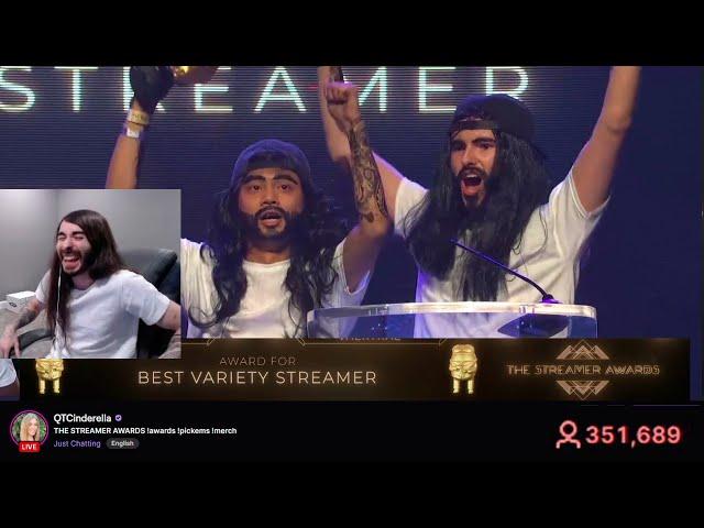 MoistCr1tikal wins "Best Variety Streamer" and reacts to his acceptance speech - Streamer Awards