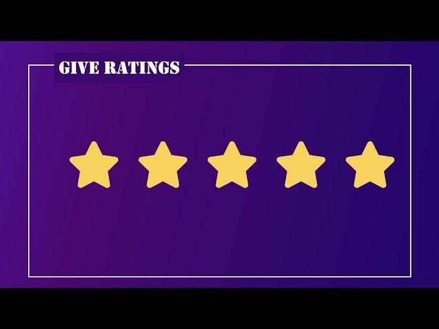 Give ratings animation in adobe xd