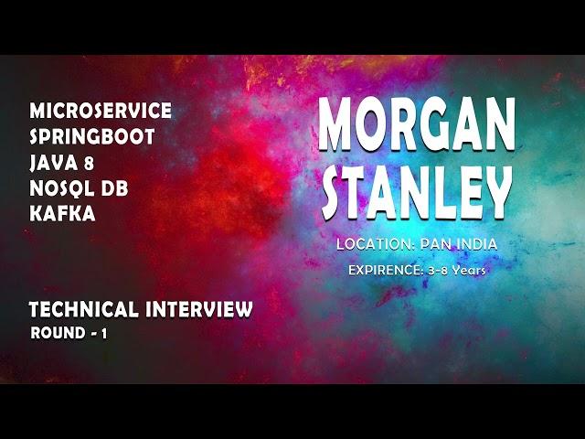 Morgan Stanley | Java spring boot microservice | Video Interview