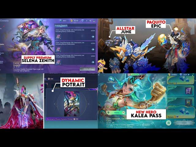 UPCOMING SKIN | PHASE 1 SELENA ZENITH | ALLSTAR JUNE | NEW HERO KALEA WITH PASS | AND MORE...