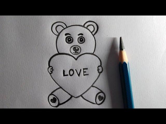 How to draw a cute teddy bear// How to draw teddy bear // teddy bear drawing / @drawingbook3988