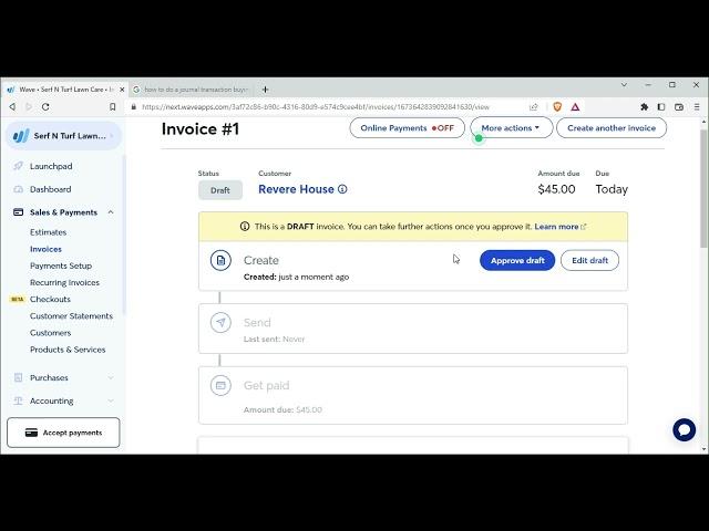 How to Create an Invoice in Waveapps.