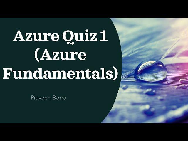 Azure Quiz 1.1| Azure Fundamentals | Azure Interview Questions & Answers | AZ 900 Exam Preparation