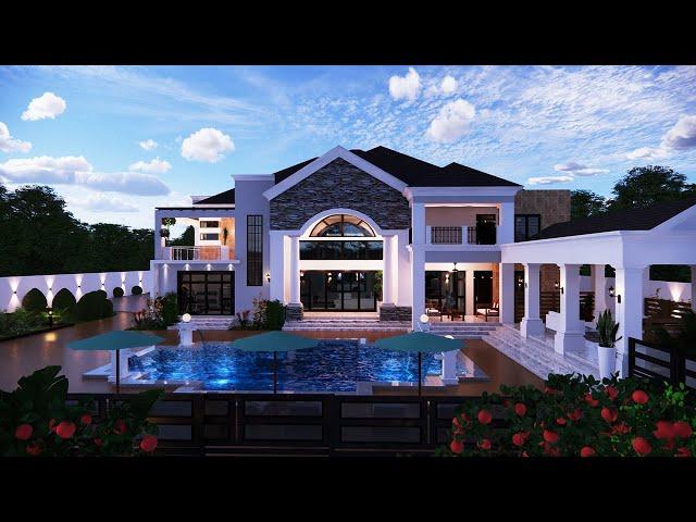 Stunning 6 Bedroom Mansion Design   ID9043