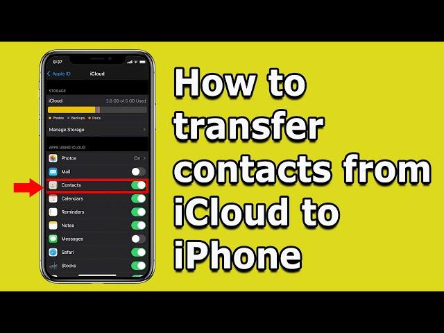 How to transfer contacts from iCloud to iPhone | How to import contacts from iCloud to iPhone