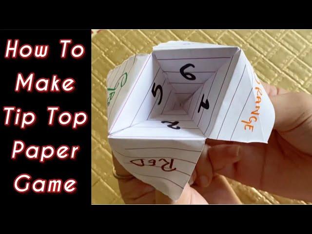 How to make Tip Top Paper Game | Fortune Teller | Paper Crafts | Sparky Designs