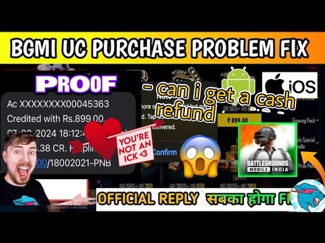 Bgmi Uc Purchase Error Fix iOS | One Or More Order Are Paid But Not Delivered Solution | uc purchase