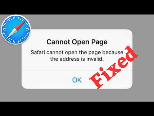 Safari cannot open page because the address is invalid | 2023 | Safari not working | iPhone | iPad |