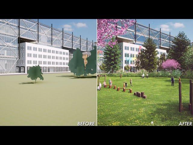 Revit ×Twinmotion Direct Link Before After