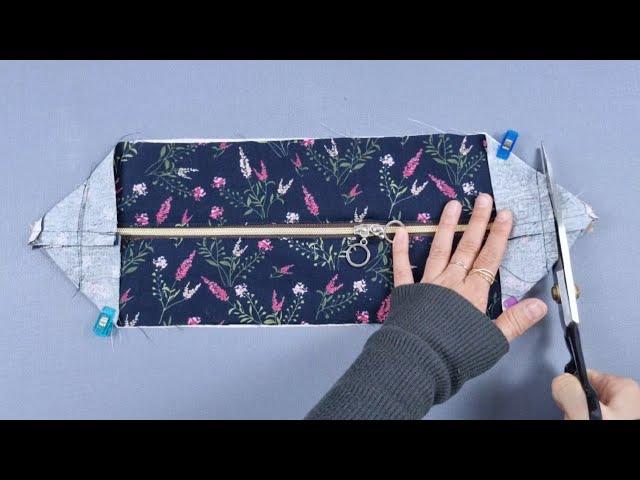 DIY daily tote bag,. Zippered bag tutorials for beginners.