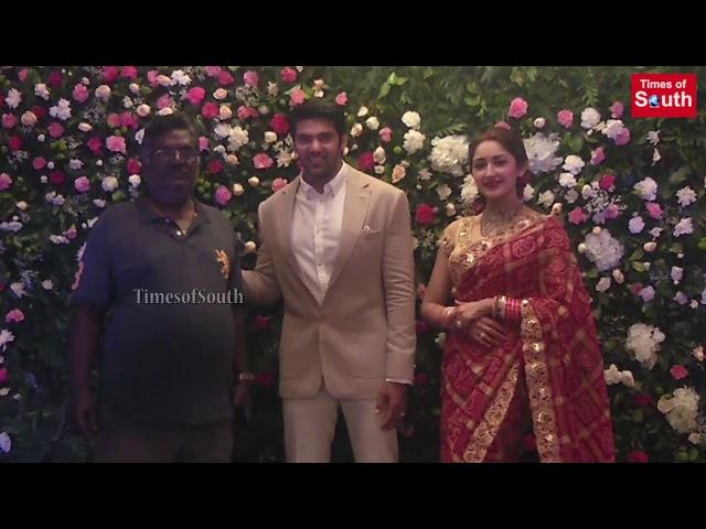 Actor Arya Sayesha Wedding Reception Video in Chennai | Arya and Sayesha Marriage Video