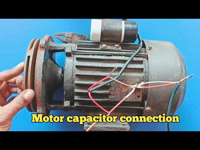 Single phase motor capacitor connection with diagram | Electric motor capacitor connection