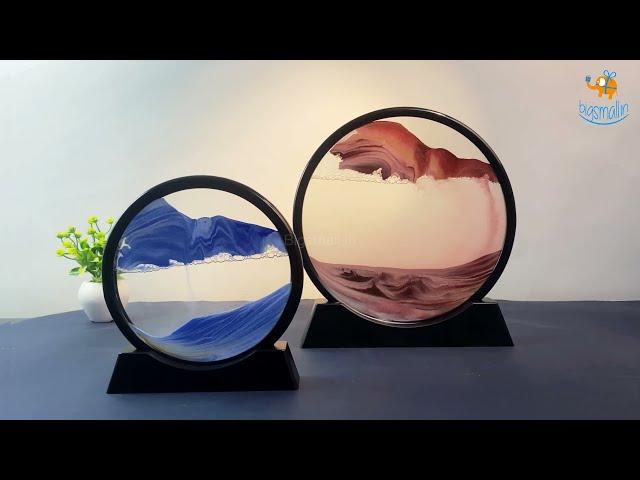 Moving Sand Art | Decorative Sandscape in Motion | Round Motion Frame