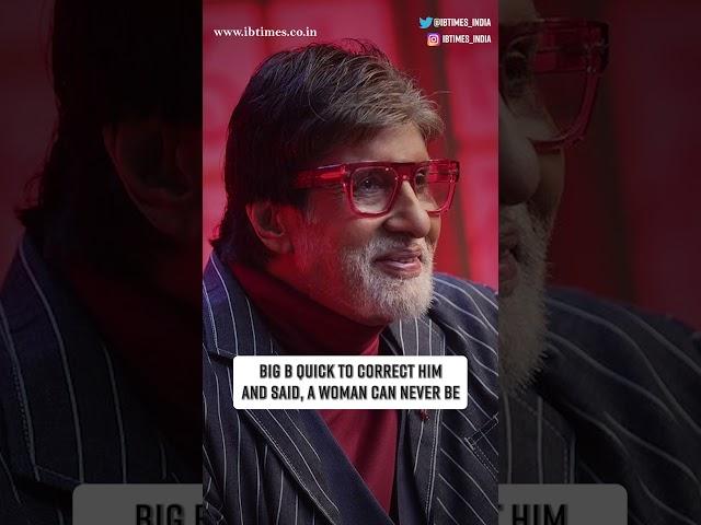 Angry Amitabh Bachchan reprimands KBC 16 contestant for calling unmarried women 'burden'