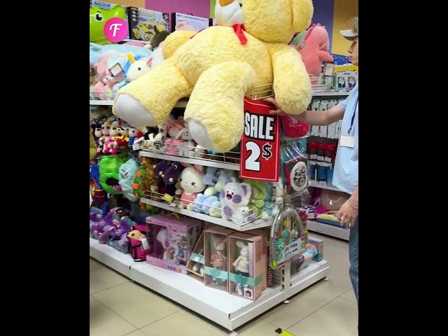 Little girl's dream of a giant teddy bear is about to come true #shorts