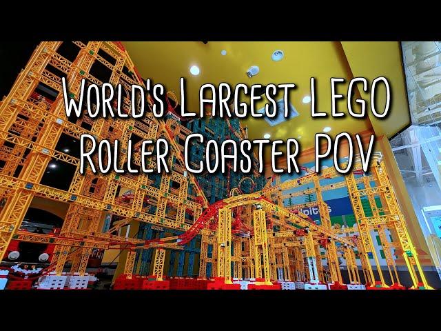 POV World's Largest LEGO Roller Coaster #lego #legos #afol #legomoc #legoaddict