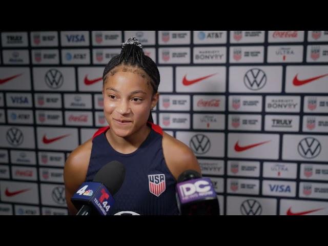 USWNT Midfielder CROIX BETHUNE; Team USA will face Costa Rica prior to to the Olympics