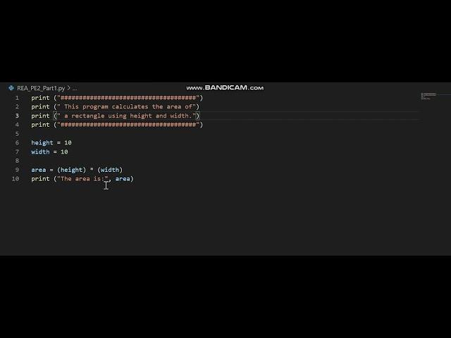 Python Beginners: Calculate the Area of a Rectangle