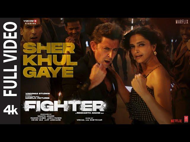 FIGHTER: Sher Khul Gaye (Full Video) Hrithik, Deepika, Vishal-Sheykhar, Benny, Shilpa, Kumaar