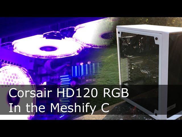 Installing Corsair HD120 RGB lights in the Meshify C case