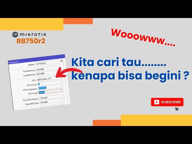 YANG TERJADI SETELAH DI KASI RULE PENURUN CPU LOAD !! MIKROTIK RB750r2, Tutorial Mikrotik