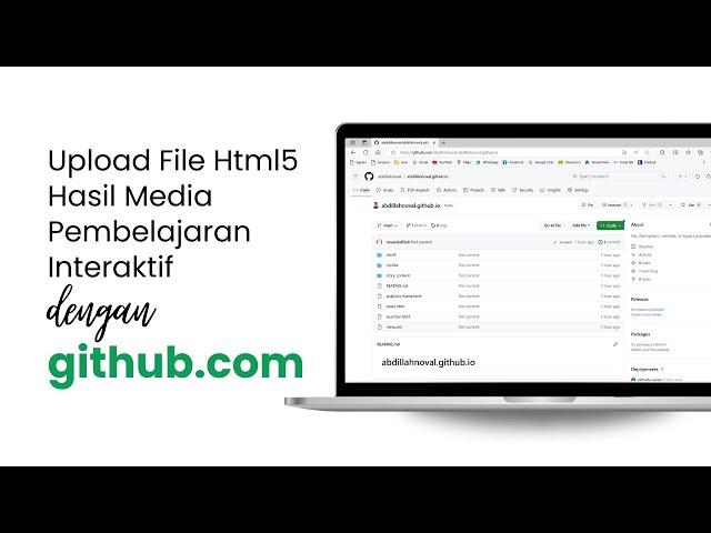 Cara Upload File Html 5 di Github dengan Gratis Agar dapat Diakses Secara Online oleh Siapa Saja