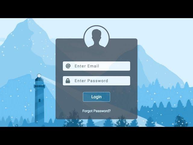 Transparent HTML & CSS Login Form with Bootstrap 4