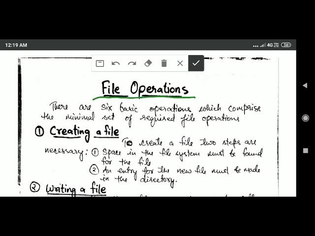 Operating System: File Operations